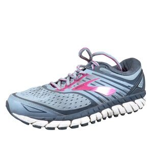 Brooks Ariel 18 Women's 8.5 Gray Pink Mesh‎ Running Shoes Stability Comfort